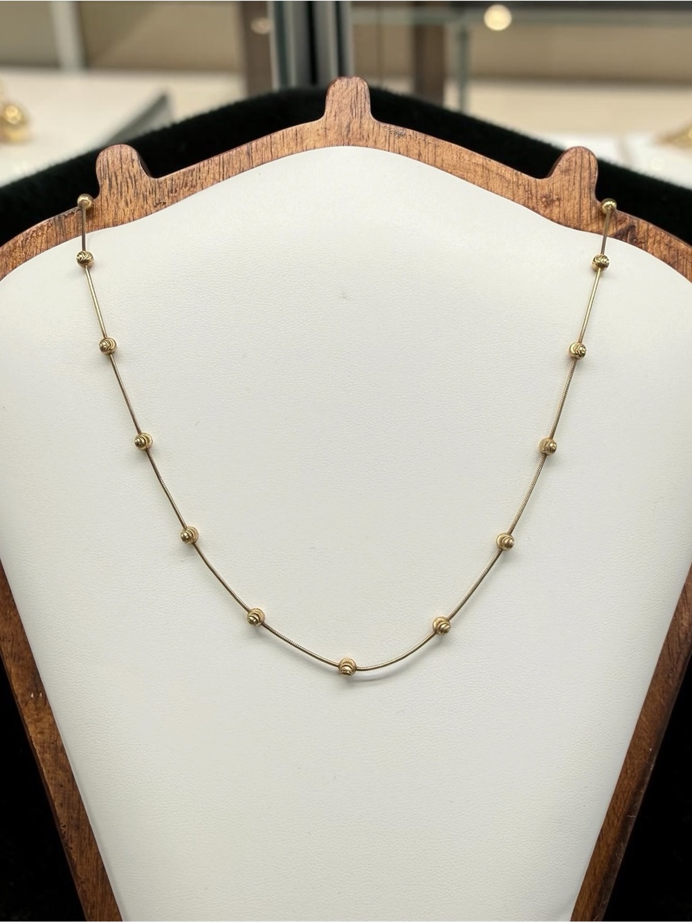 Italy 925 Sterling Silver Gold Vermeil Dainty Orb 18” Station Necklace 5.4g